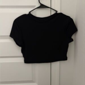 black shein crop top